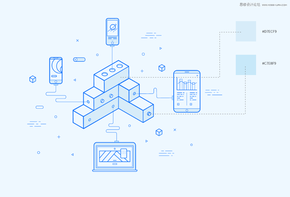 扁平化海報:用AI制作線性風格的插畫海報