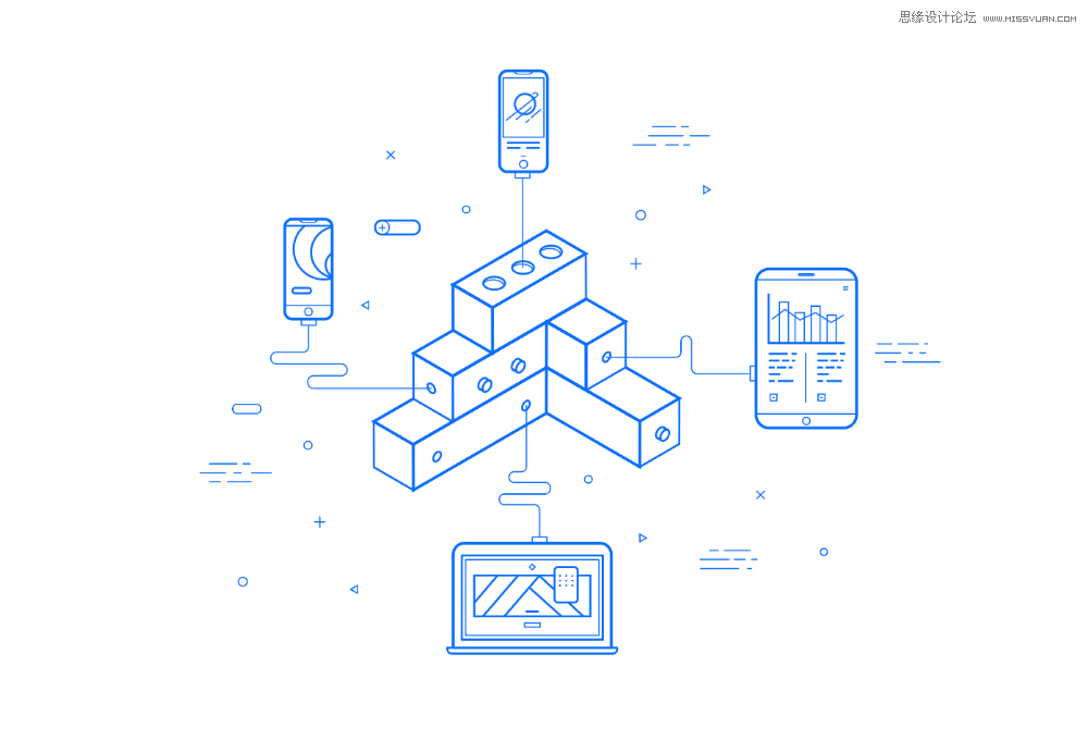 扁平化海報:用AI制作線性風格的插畫海報