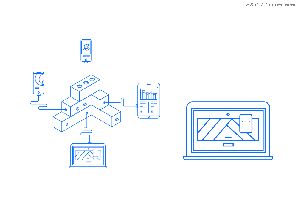 扁平化海報:用AI制作線性風格的插畫海報