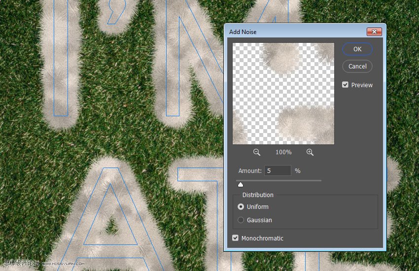 毛茸茸字體:用PS制作動物皮毛藝術字