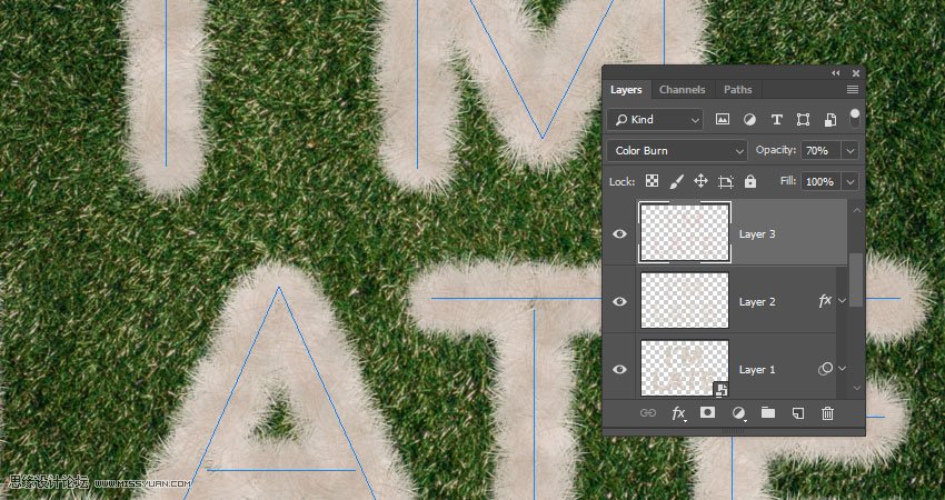 毛茸茸字體:用PS制作動物皮毛藝術字