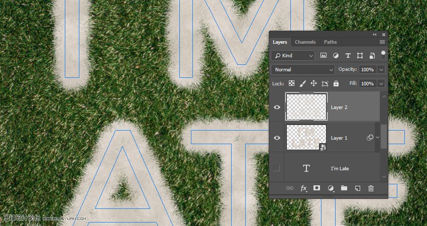 毛茸茸字體:用PS制作動物皮毛藝術字