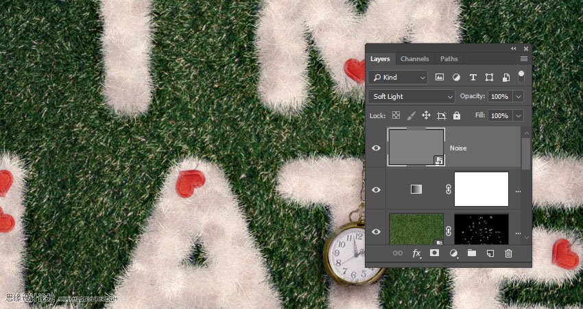 毛茸茸字體:用PS制作動物皮毛藝術字