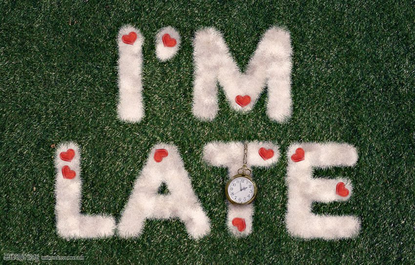 毛茸茸字體:用PS制作動物皮毛藝術字