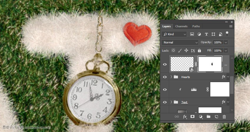 毛茸茸字體:用PS制作動物皮毛藝術字
