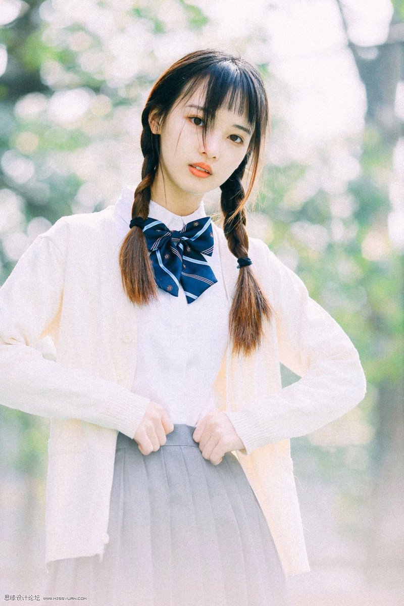 小清新效果:用PS調(diào)出小清新風格的人像