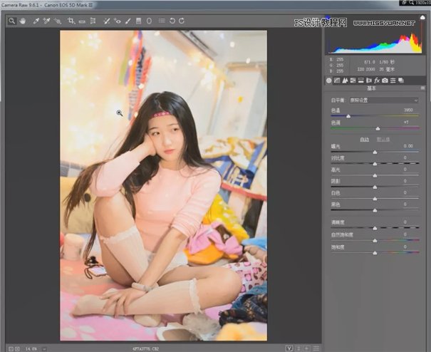 人像處理:用PS調出唯美粉色的少女