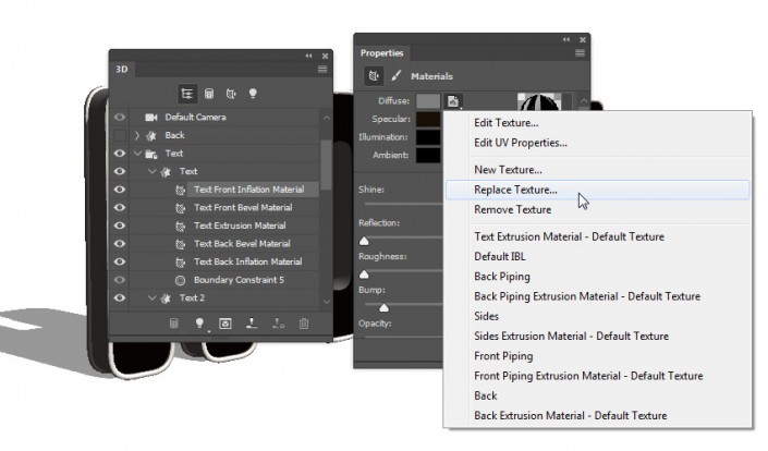 3D立體字:用PS制作沙發靠椅主題立體字