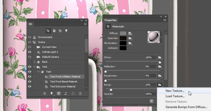 3D立體字:用PS制作沙發靠椅主題立體字