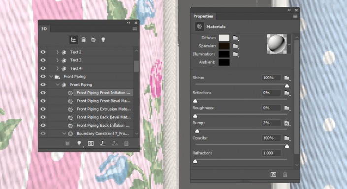 3D立體字:用PS制作沙發靠椅主題立體字