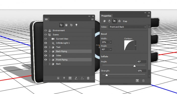 3D立體字:用PS制作沙發靠椅主題立體字