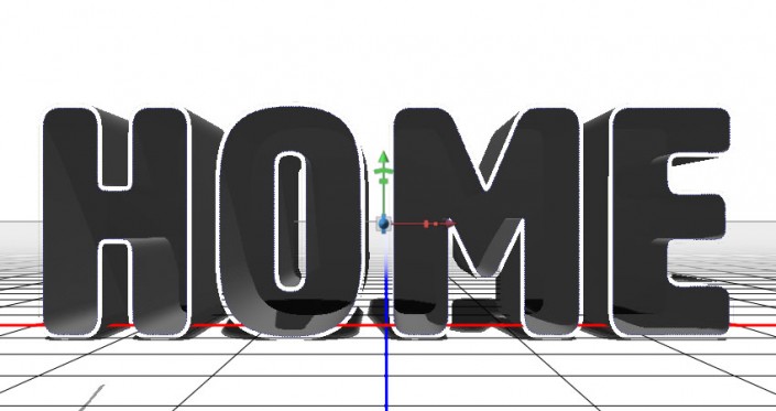 3D立體字:用PS制作沙發靠椅主題立體字