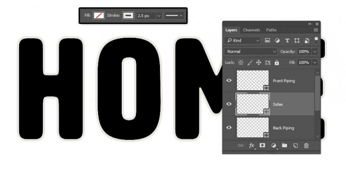 3D立體字:用PS制作沙發(fā)靠椅主題立體字