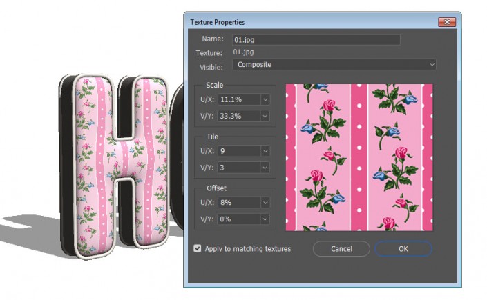 3D立體字:用PS制作沙發靠椅主題立體字