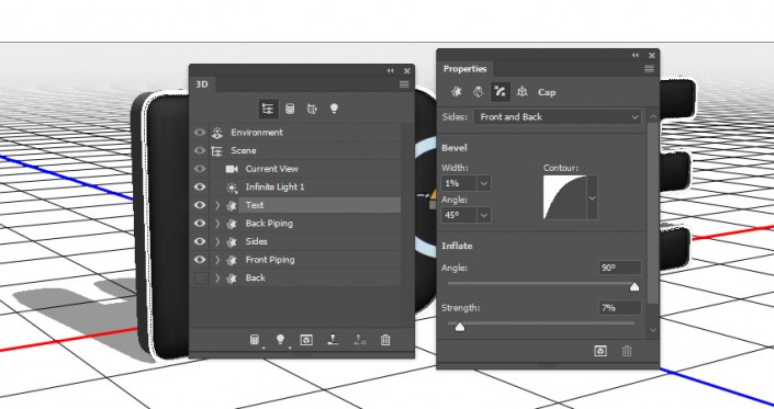 3D立體字:用PS制作沙發靠椅主題立體字
