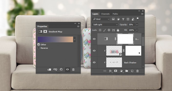 3D立體字:用PS制作沙發靠椅主題立體字
