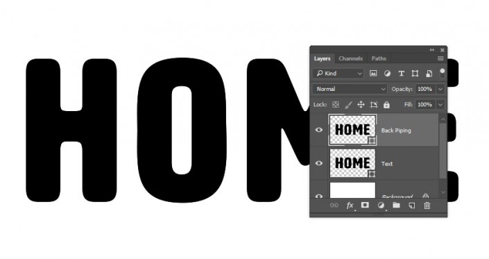 3D立體字:用PS制作沙發(fā)靠椅主題立體字