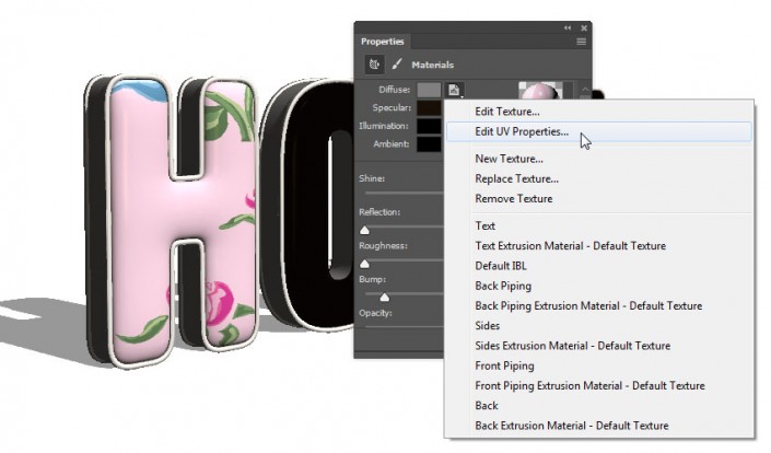 3D立體字:用PS制作沙發靠椅主題立體字