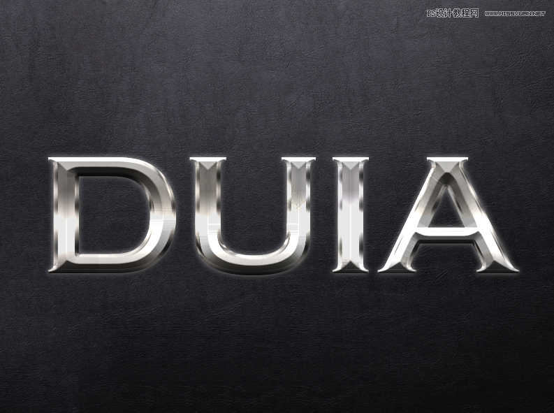 銀色文字:用PS圖層樣式制作金屬字教程