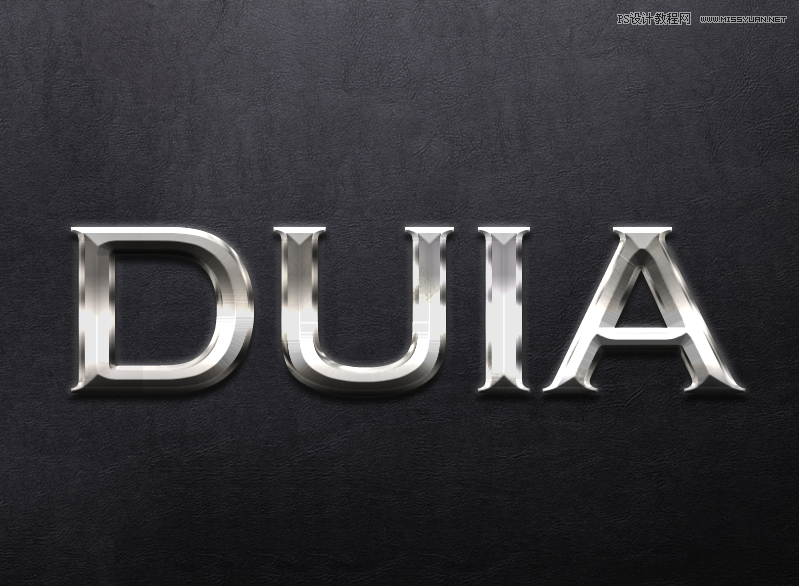 銀色文字:用PS圖層樣式制作金屬字教程