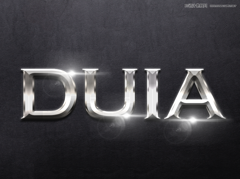 銀色文字:用PS圖層樣式制作金屬字教程