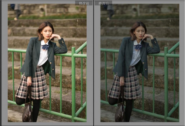 冷色效果:用PS調出人像照片時尚冷色調