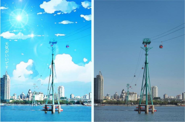 日漫風格:用PS調出風景照片二次元漫畫效果