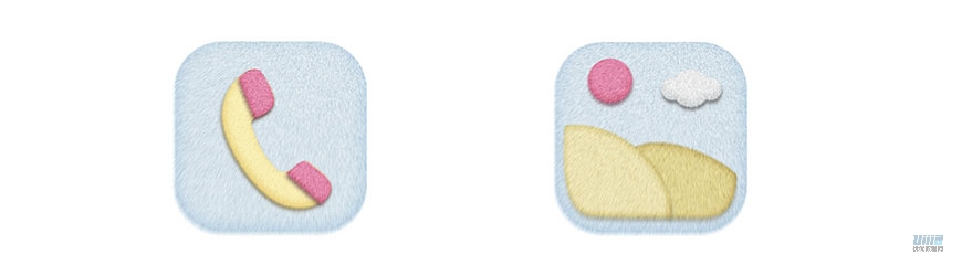 手機圖標:用PS設計兒童貼畫風格的APP圖標