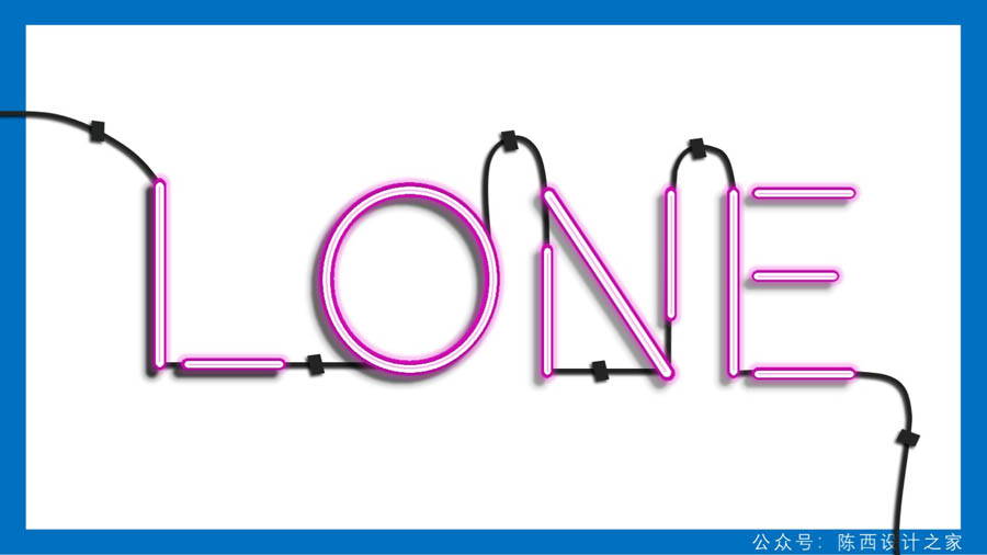 燈管霓虹效果的字體在PPT中的應用