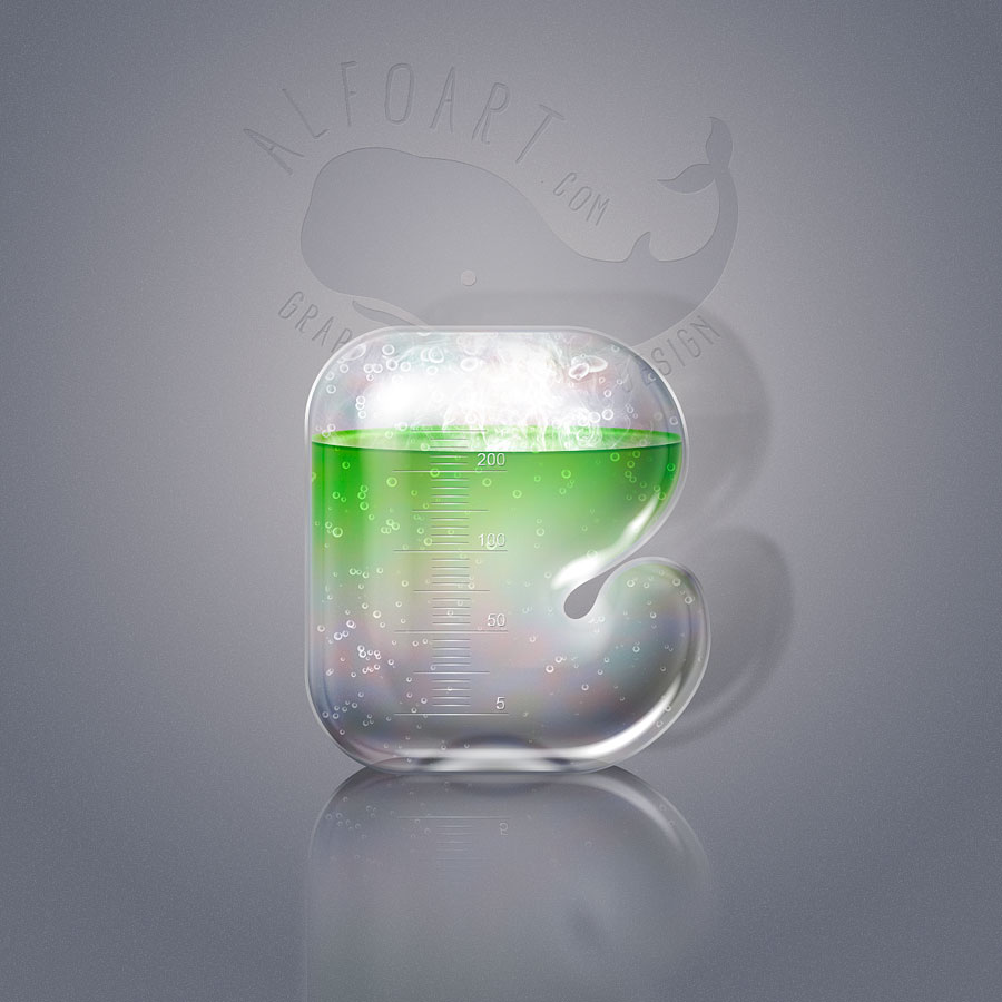 透明立體效果實(shí)驗(yàn)室器皿效果字設(shè)計(jì)