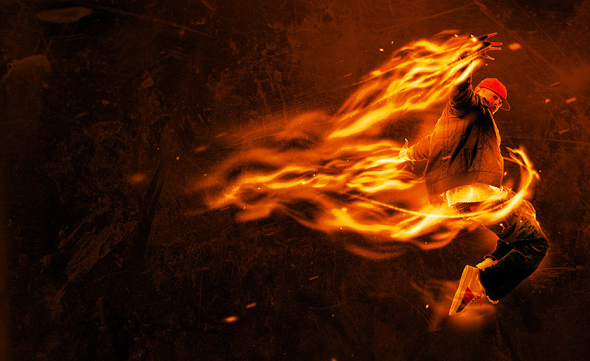 Photoshop���ٽo�������ӻ���ȼ��Ч��