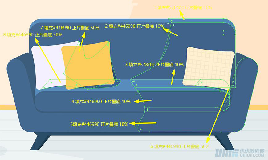 Illustrator繪制扁平化風格的辦公室插畫