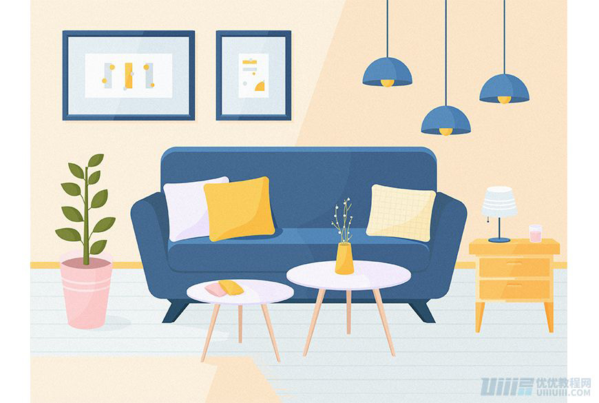 Illustrator繪制扁平化風格的辦公室插畫