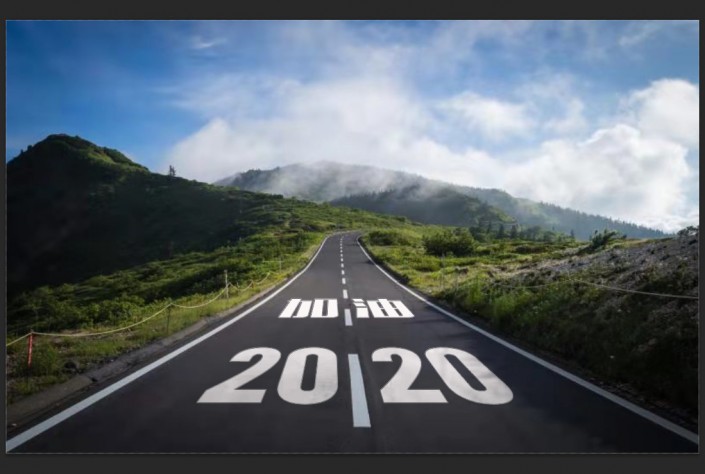 Photoshop通過(guò)透視制作公路上的藝術(shù)字