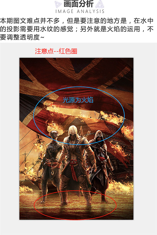 Photoshop制作火焰燃燒風格的武士海報