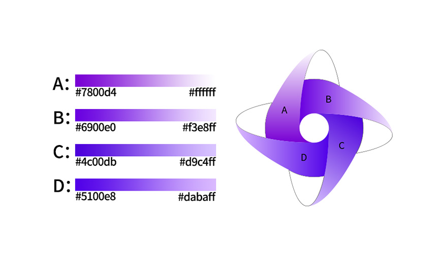 Illustrator設計紫色立體效果的企業LOGO