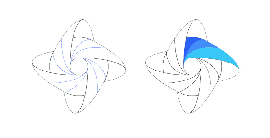 Illustrator設計紫色立體效果的企業LOGO