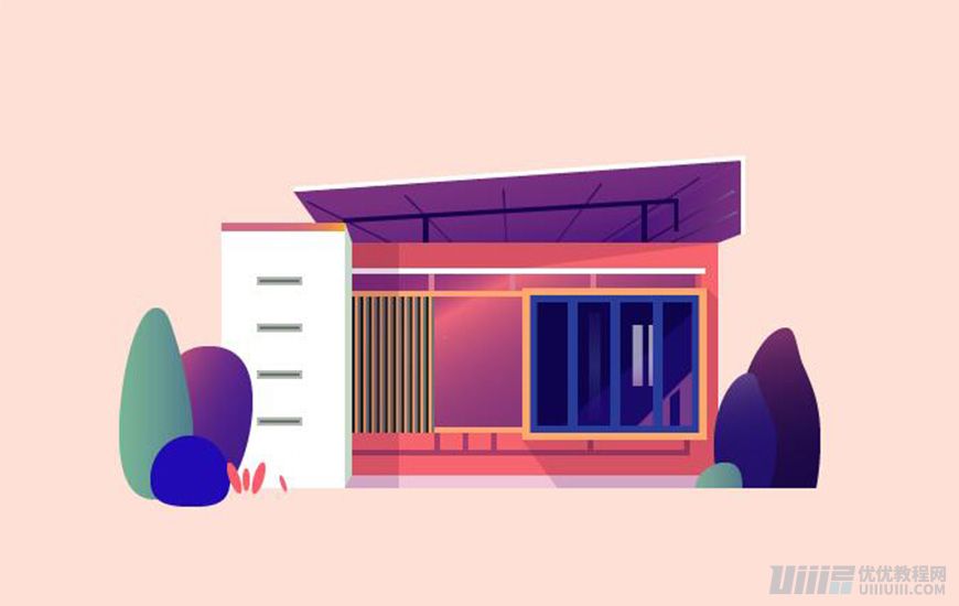 Illustrator繪制扁平化風(fēng)格的建筑圖