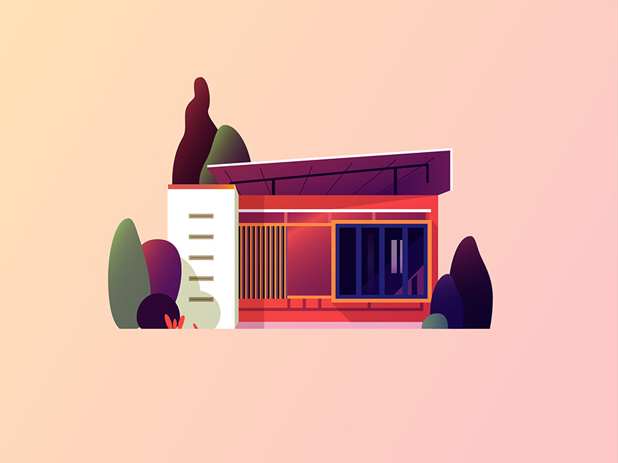 Illustrator繪制扁平化風格的建筑圖