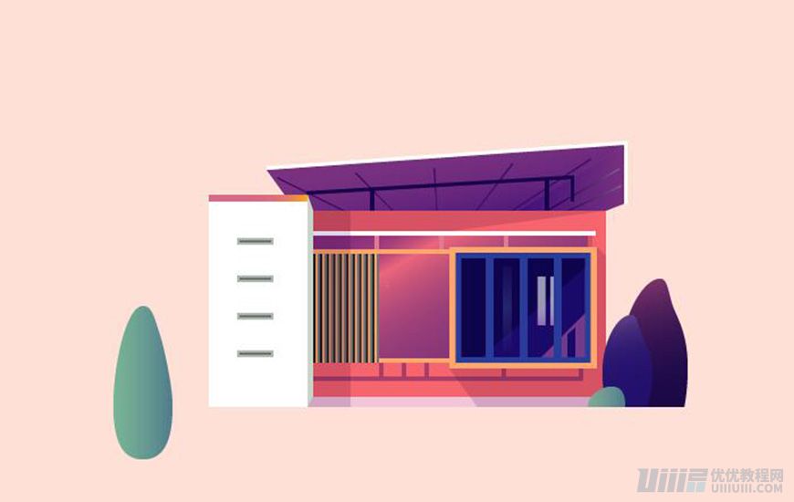 Illustrator繪制扁平化風(fēng)格的建筑圖