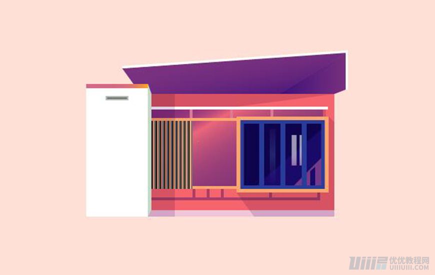 Illustrator繪制扁平化風格的建筑圖