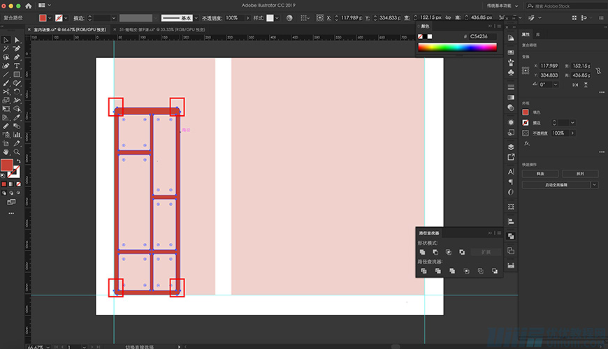 Illustrator繪制扁平化風格的室內效果圖