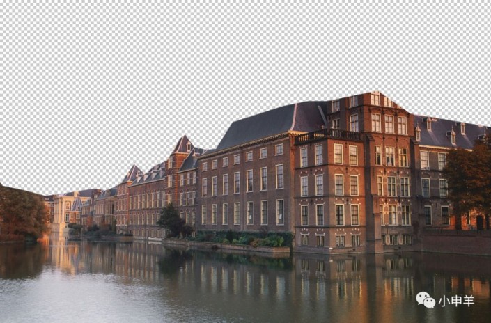 Photoshop快速給建筑照片添加傍晚效果