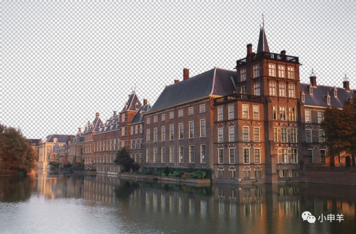 Photoshop快速給建筑照片添加傍晚效果