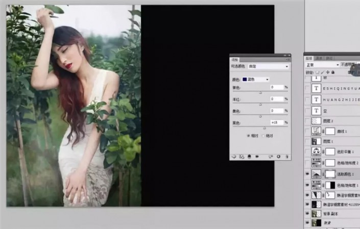 Photoshop調出外景人像暗色藝術效果