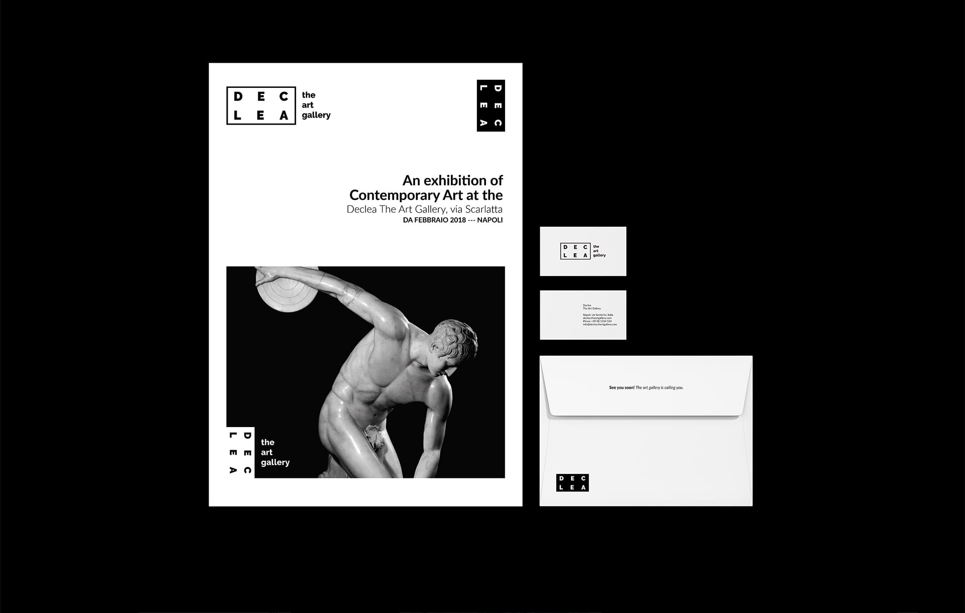 簡潔風格的Declea畫廊視覺設計欣賞