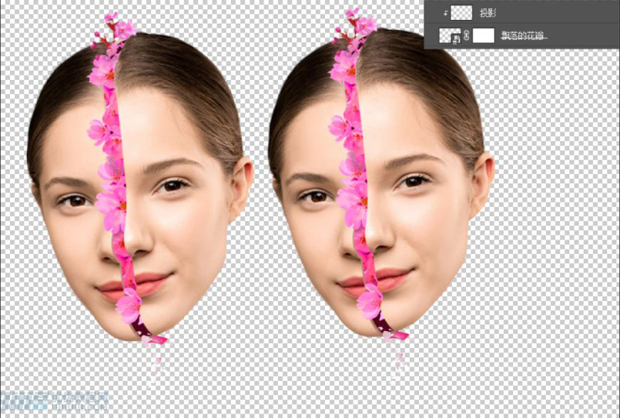 Photoshop合成創(chuàng)意頭像長(zhǎng)出花朵效果