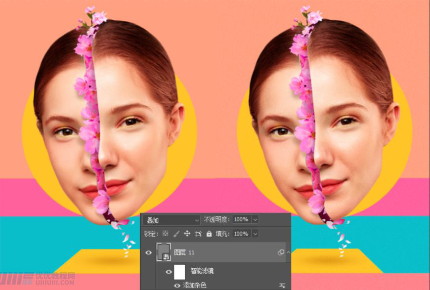 Photoshop�ϳɄ����^���L������Ч��