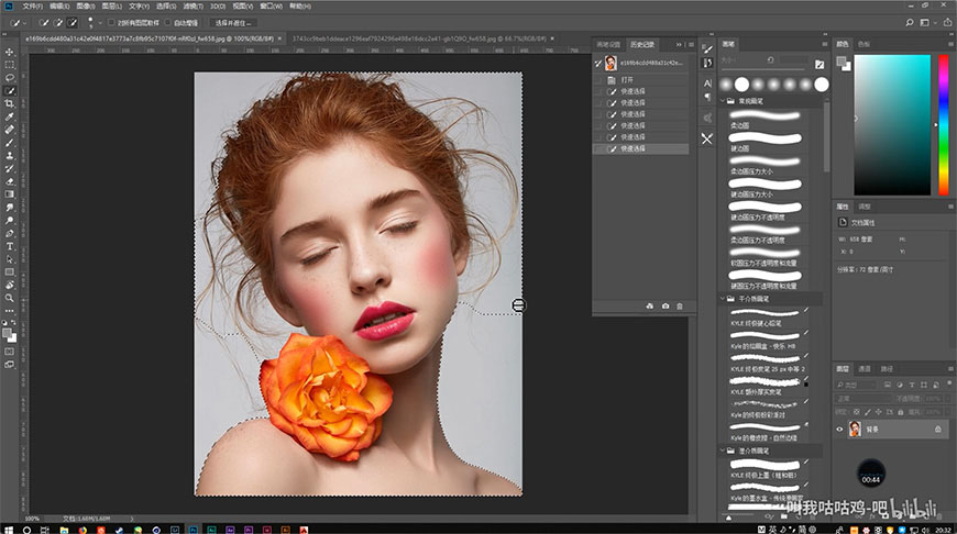 Photoshop創意合成人像二次曝光效果
