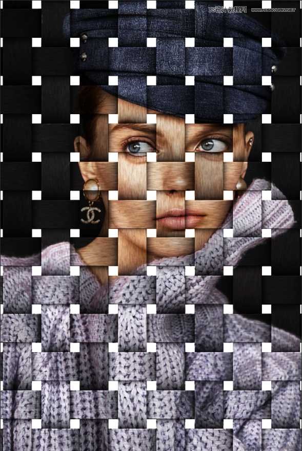 Photoshop制作編織效果的人物